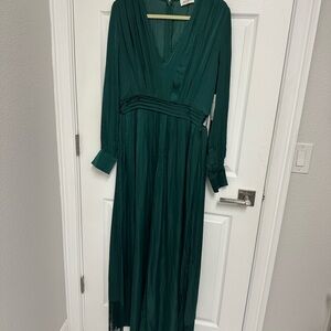 Aura Emerald Green Long Sleeve Jumpsuit